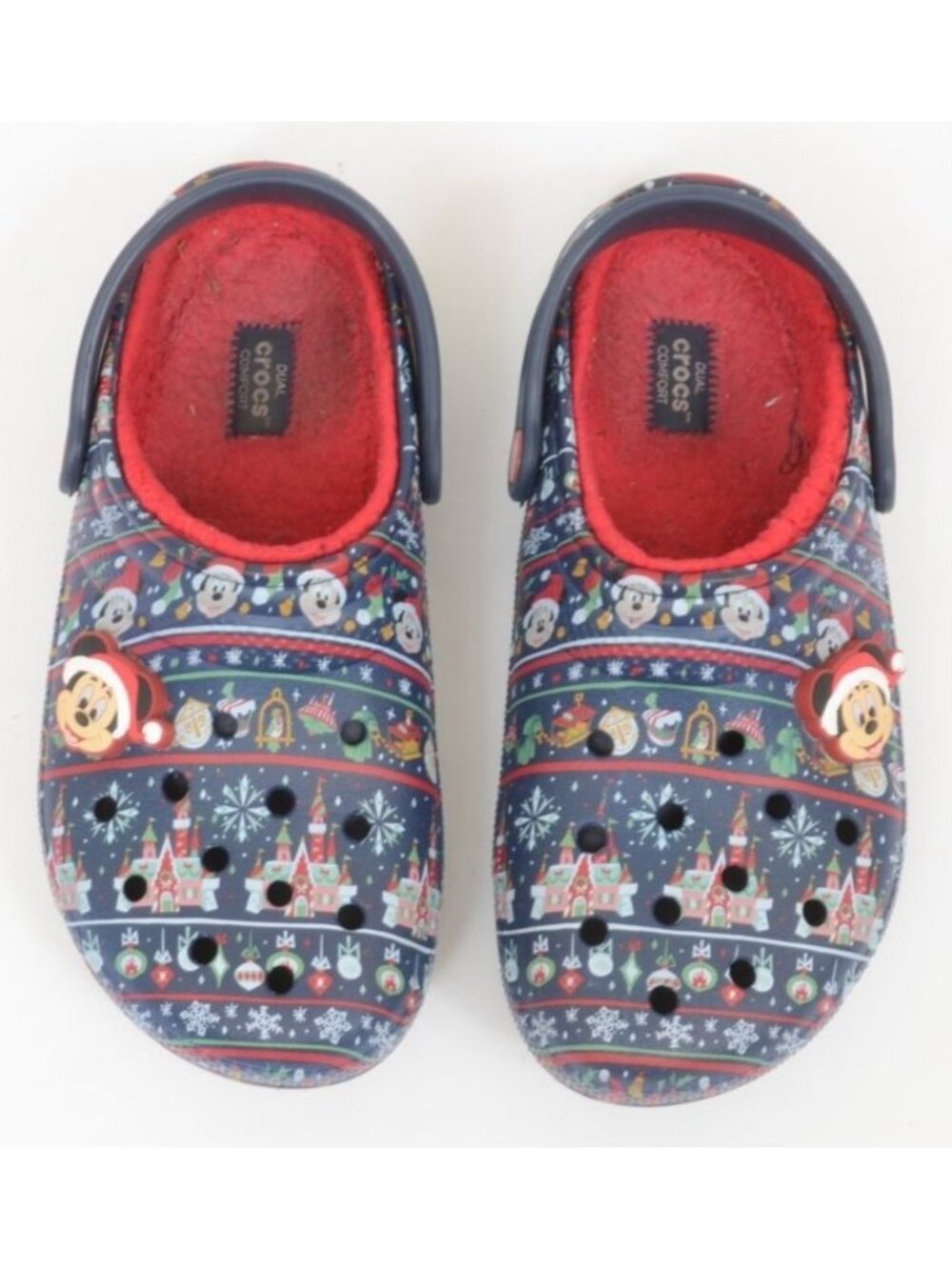 RARE Light-Up Jibbitz Disney Parks Mickey Mouse Holiday Christmas Crocs Women 8